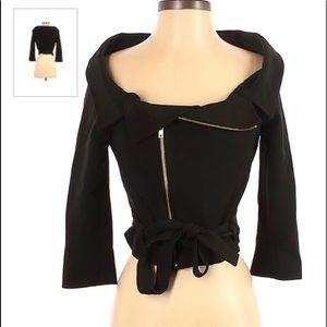 Eva Mendes Neela Moto jacket-sexy/portrait collar